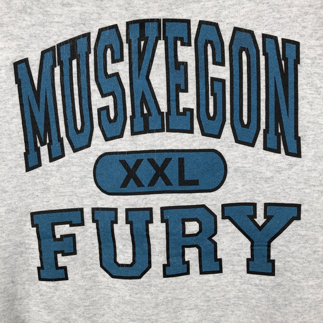 90'S Fruit of the Loom 3-row print college sweatshirt, made in the USA, men's size L, vintage cotton gray type Vintage Second Hand
