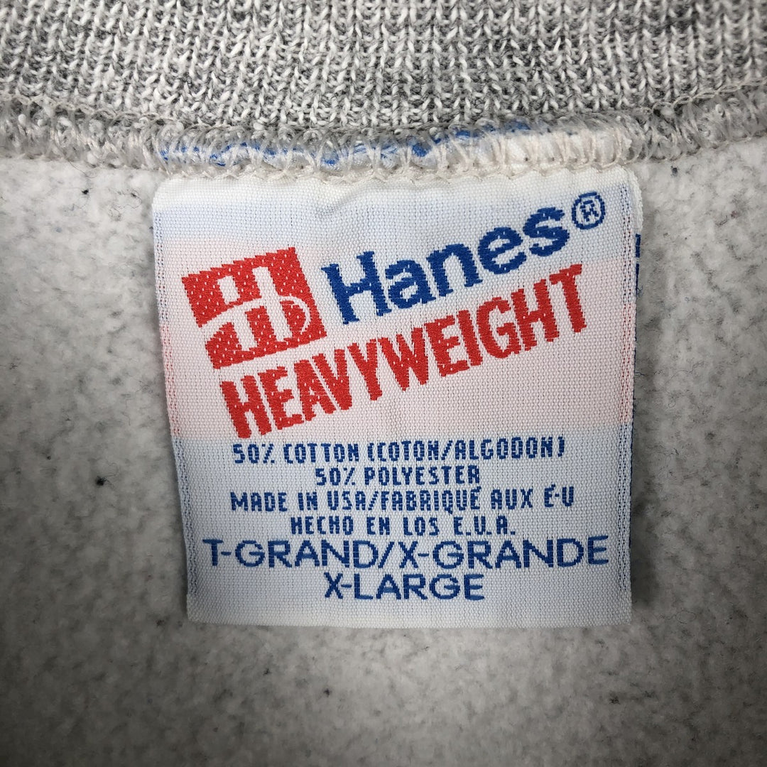 90'S Hanes Triple Print Sweatshirt, Made in USA, Men's XL (approx.), Vintage cotton gray type Vintage Second Hand