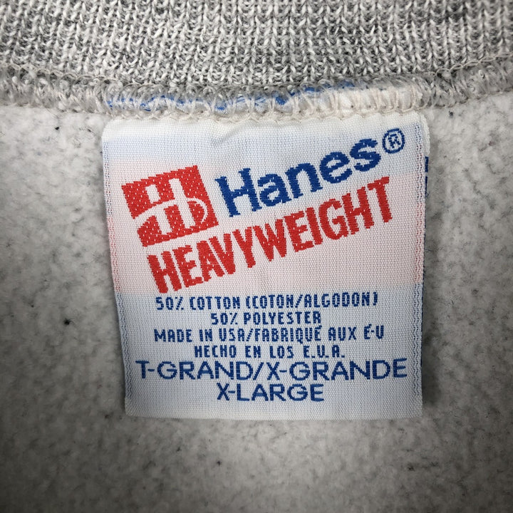90'S Hanes Triple Print Sweatshirt, Made in USA, Men's XL (approx.), Vintage cotton gray type Vintage Second Hand