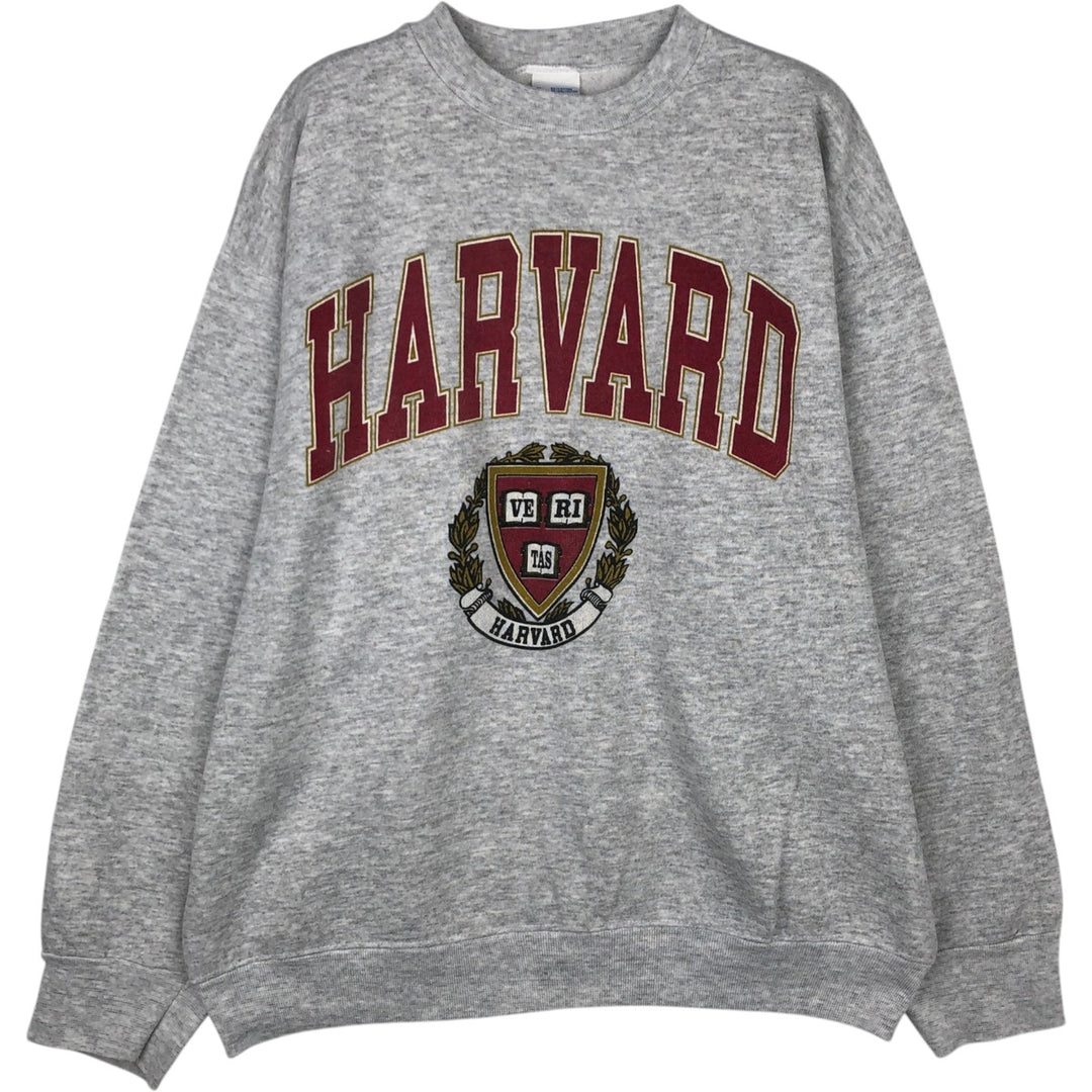90'S Salem Harvard College Sweatshirt, Made in USA, Men's XL equivalent, Vintage. cotton gray type Vintage Second Hand