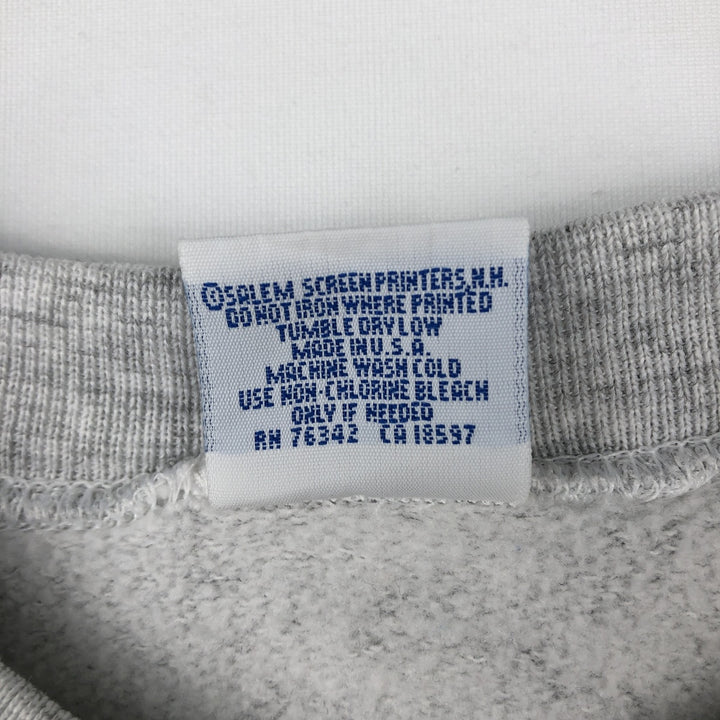 90'S Salem Harvard College Sweatshirt, Made in USA, Men's XL equivalent, Vintage. cotton gray type Vintage Second Hand