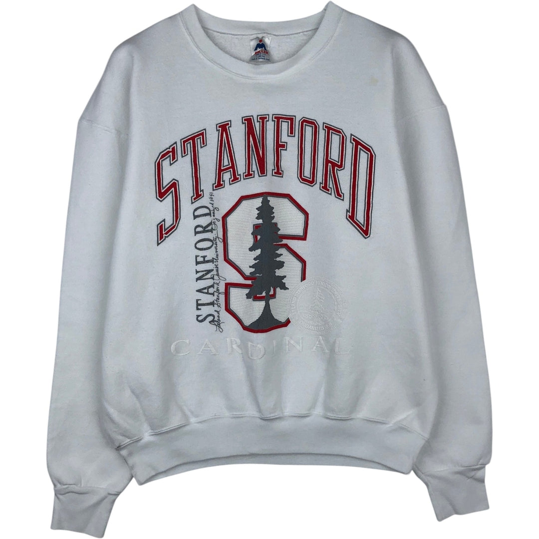 80s-90'S Miller College Sweatshirt, Made in USA, Men's Size L (approx.), Vintage cotton white type Vintage Second Hand