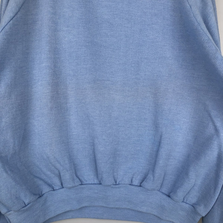 80'S Sportswear College Sweatshirt, Made in USA, Men's Size L (approx.), Vintage polyester Blue type light blue Vintage Second Hand