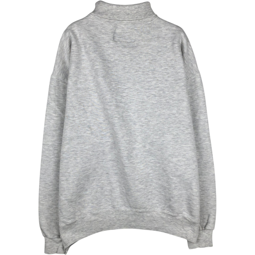 90'S Russell High Cotton Turtleneck College Sweatshirt, Made in USA, Men's XL equivalent, Vintage cotton gray type Vintage Second Hand