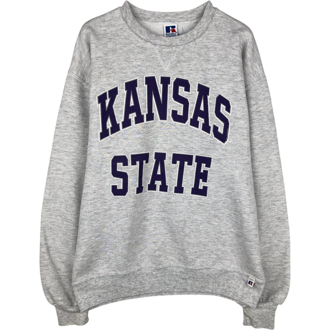 Vintage 80s-90'S Russell college sweatshirt, made in the USA, size L, men's cotton gray type Vintage Second Hand