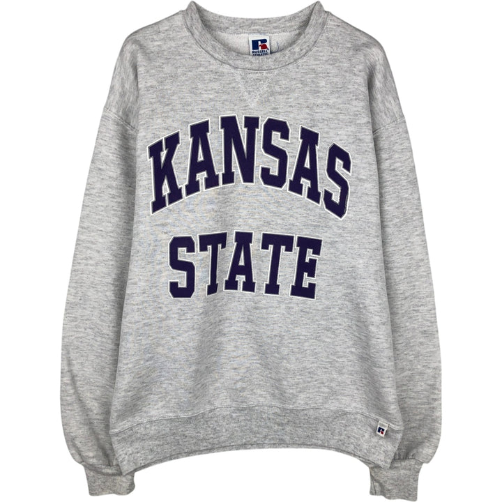 Vintage 80s-90'S Russell college sweatshirt, made in the USA, size L, men's cotton gray type Vintage Second Hand