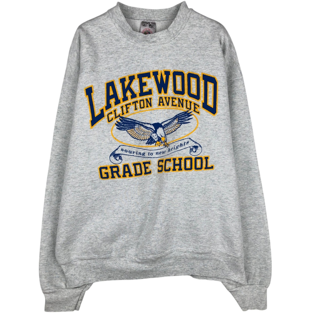 Vintage 1980'S Fruit of the Loom college sweatshirt, made in the USA, size L, men's cotton gray type Vintage Second Hand