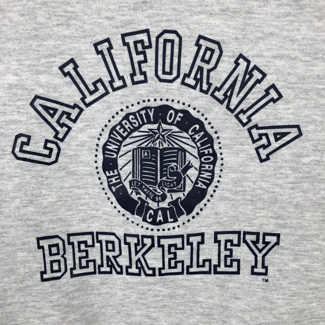 90'S Russell 3-row print college sweatshirt, made in USA, men's XL size, vintage cotton gray type Vintage Second Hand