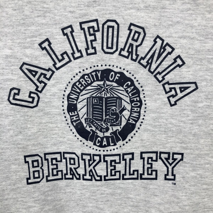 90'S Russell 3-row print college sweatshirt, made in USA, men's XL size, vintage cotton gray type Vintage Second Hand