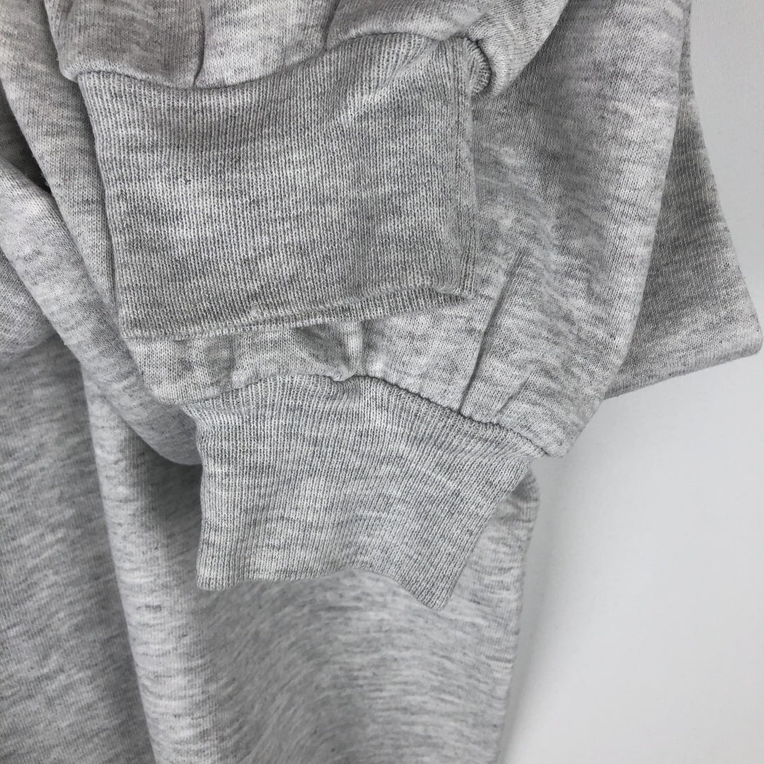 90'S Russell 3-row print college sweatshirt, made in USA, men's XL size, vintage cotton gray type Vintage Second Hand