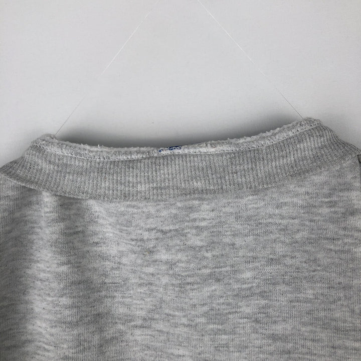 90'S Russell 3-row print college sweatshirt, made in USA, men's XL size, vintage cotton gray type Vintage Second Hand