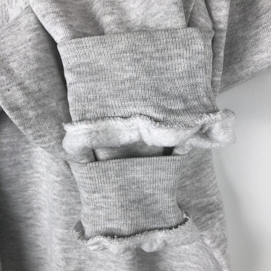90'S Russell 3-row print college sweatshirt, made in USA, men's XL size, vintage cotton gray type Vintage Second Hand