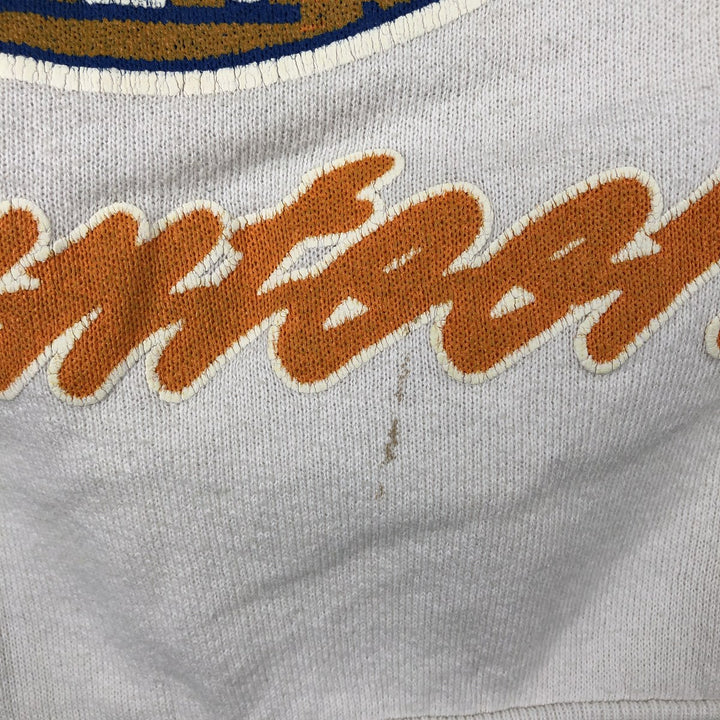 90'S TULTEX Triple Print College Sweatshirt, Made in USA, Large (Men's L equivalent), Vintage cotton white type Vintage Second Hand