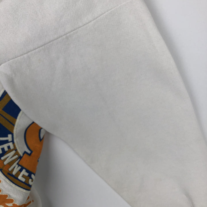 90'S TULTEX Triple Print College Sweatshirt, Made in USA, Large (Men's L equivalent), Vintage cotton white type Vintage Second Hand