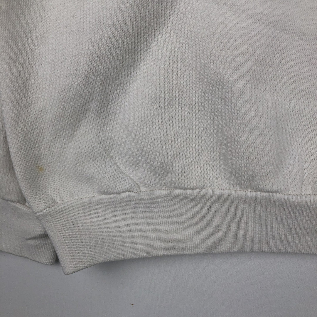 90'S TULTEX Triple Print College Sweatshirt, Made in USA, Large (Men's L equivalent), Vintage cotton white type Vintage Second Hand