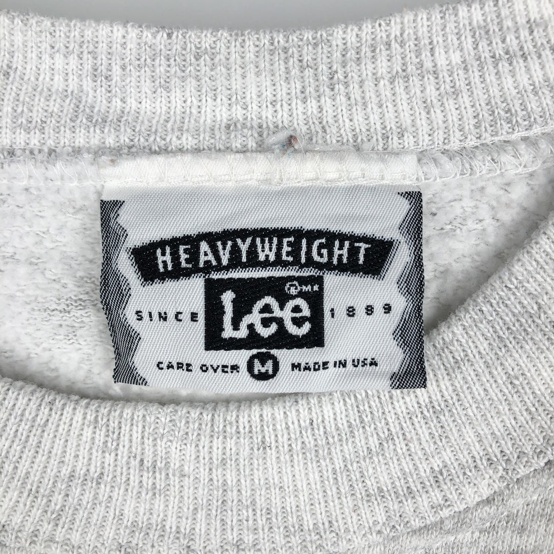 90'S Lee Triple Print College Sweatshirt, Made in USA, Men's Size M (Equivalent), Vintage cotton gray type Vintage Second Hand
