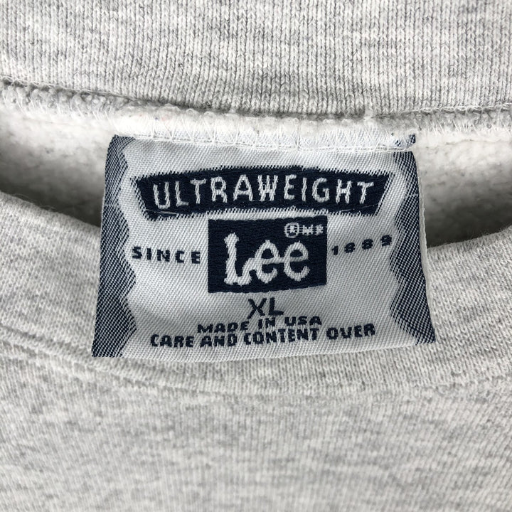 Vintage 90'S Lee triple print college sweatshirt, made in the USA, men's size XL cotton gray type Vintage Second Hand