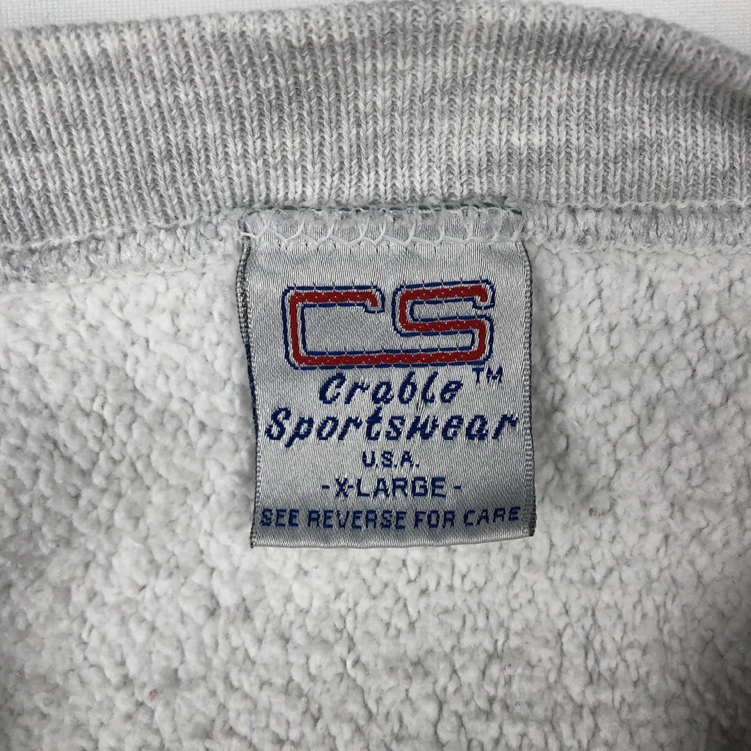 90'S CS Notre Dame University College Sweatshirt, Made in USA, Men's XL equivalent, Vintage cotton gray type Vintage Second Hand