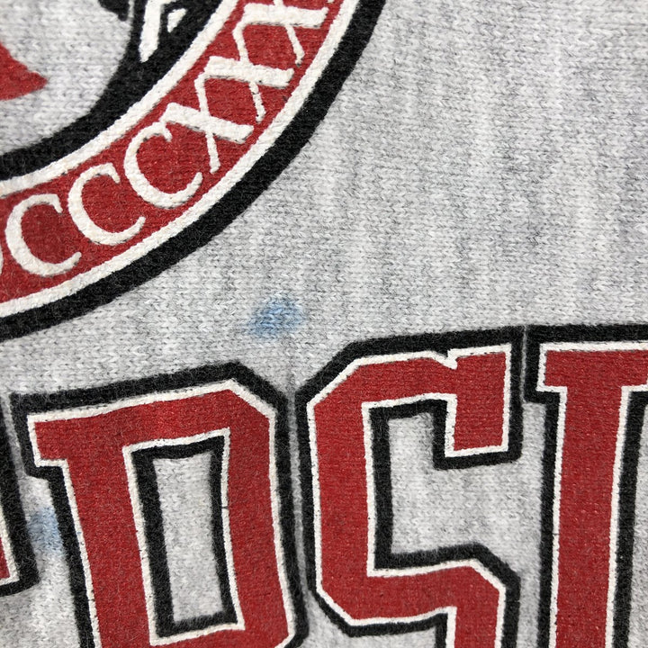 90'S Boston University Triple Print College Sweatshirt, Made in USA, Men's Size L (Equivalent), Vintage unclear gray type Vintage Second Hand