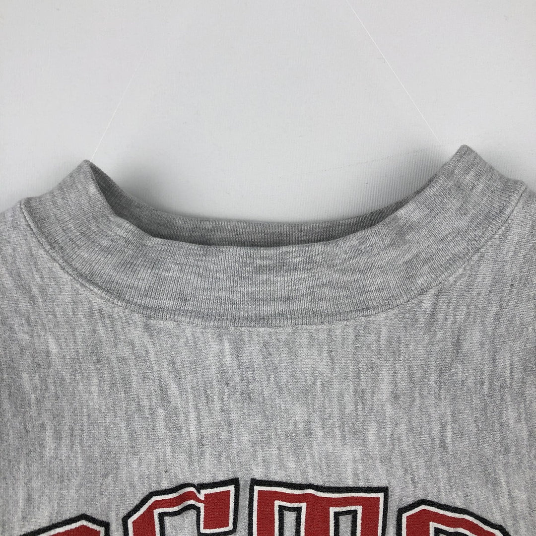 90'S Boston University Triple Print College Sweatshirt, Made in USA, Men's Size L (Equivalent), Vintage unclear gray type Vintage Second Hand