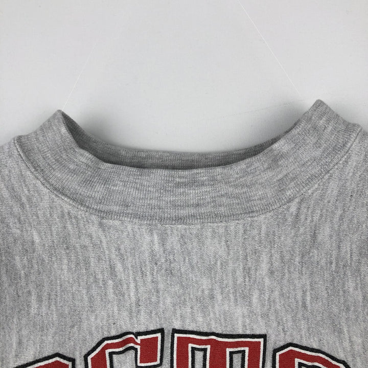 90'S Boston University Triple Print College Sweatshirt, Made in USA, Men's Size L (Equivalent), Vintage unclear gray type Vintage Second Hand