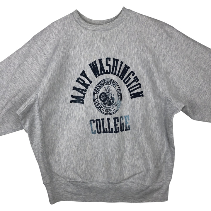 MVP COR INC. PRO WEAVE Triple Print College Sweatshirt, Made in USA, Men's XL (approx.), Vintage unclear gray type Vintage Second Hand