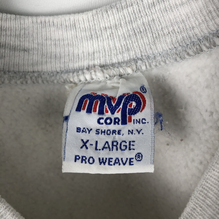 MVP COR INC. PRO WEAVE Triple Print College Sweatshirt, Made in USA, Men's XL (approx.), Vintage unclear gray type Vintage Second Hand