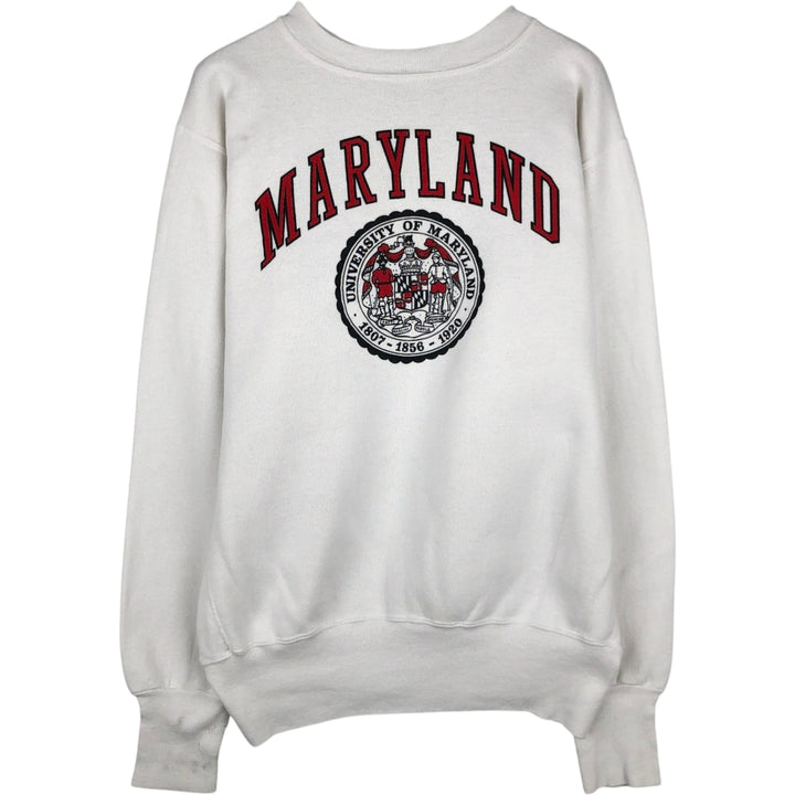90'S Velva Sheen College Sweatshirt, Made in USA, Men's XL equivalent, Vintage cotton white type Vintage Second Hand