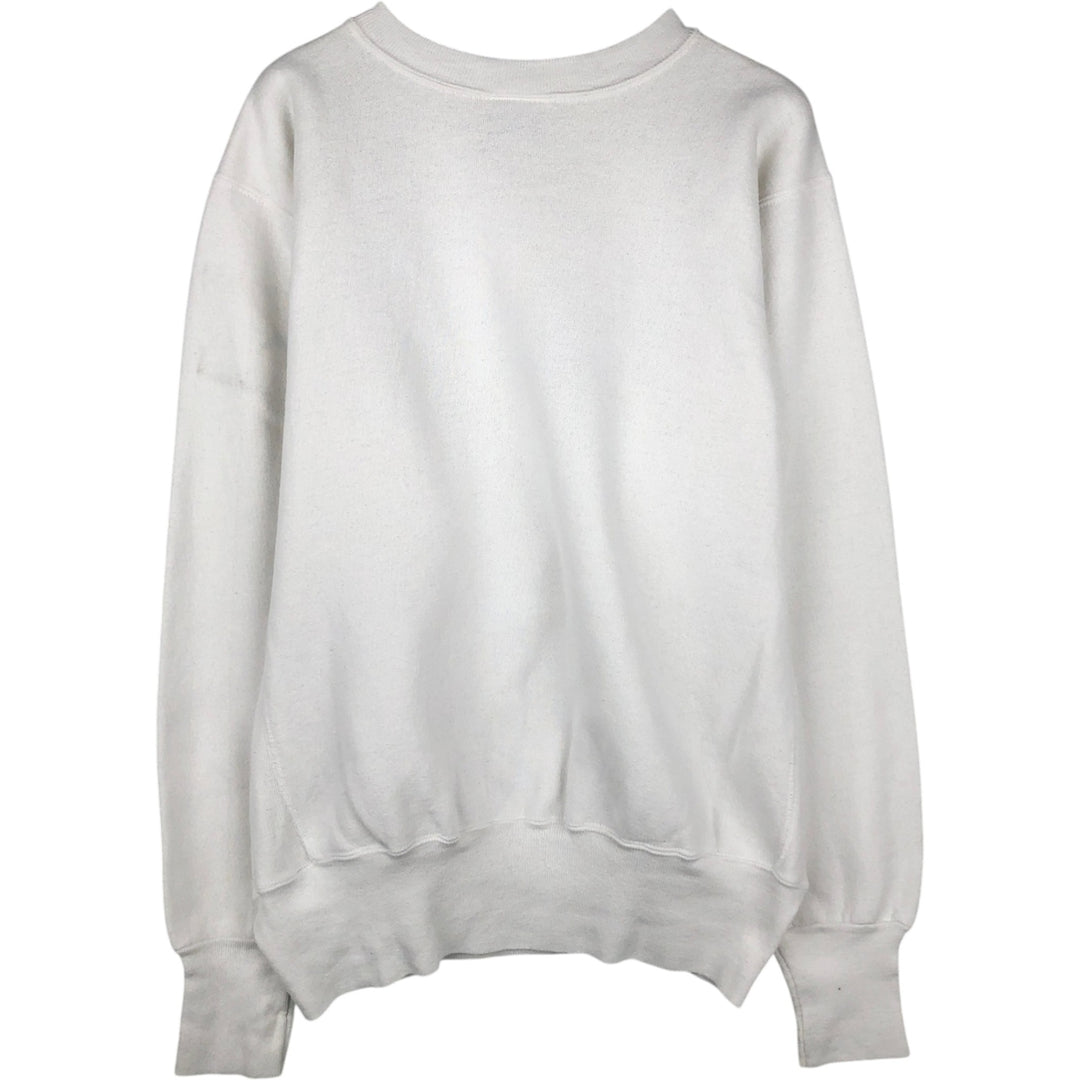 90'S Velva Sheen College Sweatshirt, Made in USA, Men's XL equivalent, Vintage cotton white type Vintage Second Hand