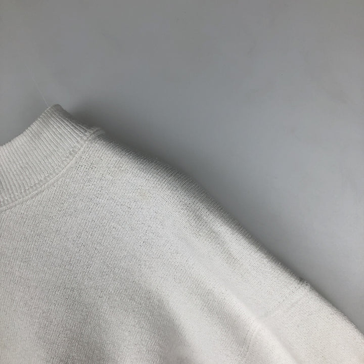 90'S Velva Sheen College Sweatshirt, Made in USA, Men's XL equivalent, Vintage cotton white type Vintage Second Hand