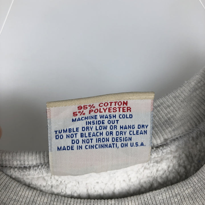 90'S CRABLE SPORTSWEAR College Sweatshirt, Made in USA, Men's XL equivalent, Vintage cotton gray type Vintage Second Hand