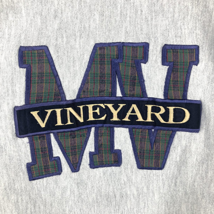 90'S CRABLE SPORTSWEAR College Sweatshirt, Made in USA, Men's XL equivalent, Vintage cotton gray type Vintage Second Hand