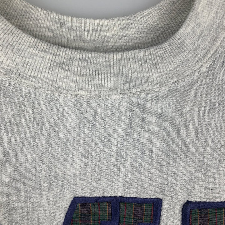 90'S CRABLE SPORTSWEAR College Sweatshirt, Made in USA, Men's XL equivalent, Vintage cotton gray type Vintage Second Hand