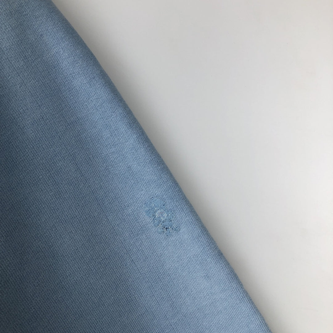 1970'S Galtsand flock print college sweatshirt, made in France, men's size M equivalent, vintage. Pima Cotton Blue type light blue Vintage Second Hand