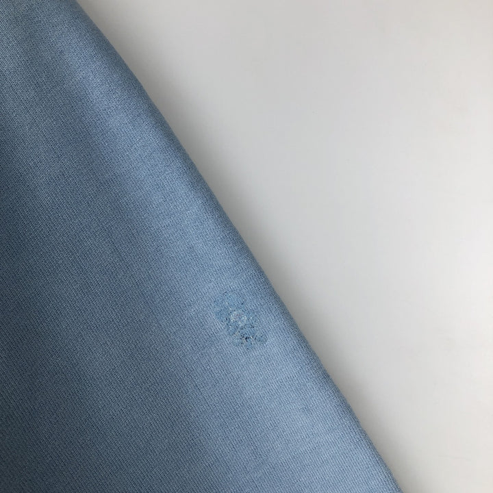 1970'S Galtsand flock print college sweatshirt, made in France, men's size M equivalent, vintage. Pima Cotton Blue type light blue Vintage Second Hand