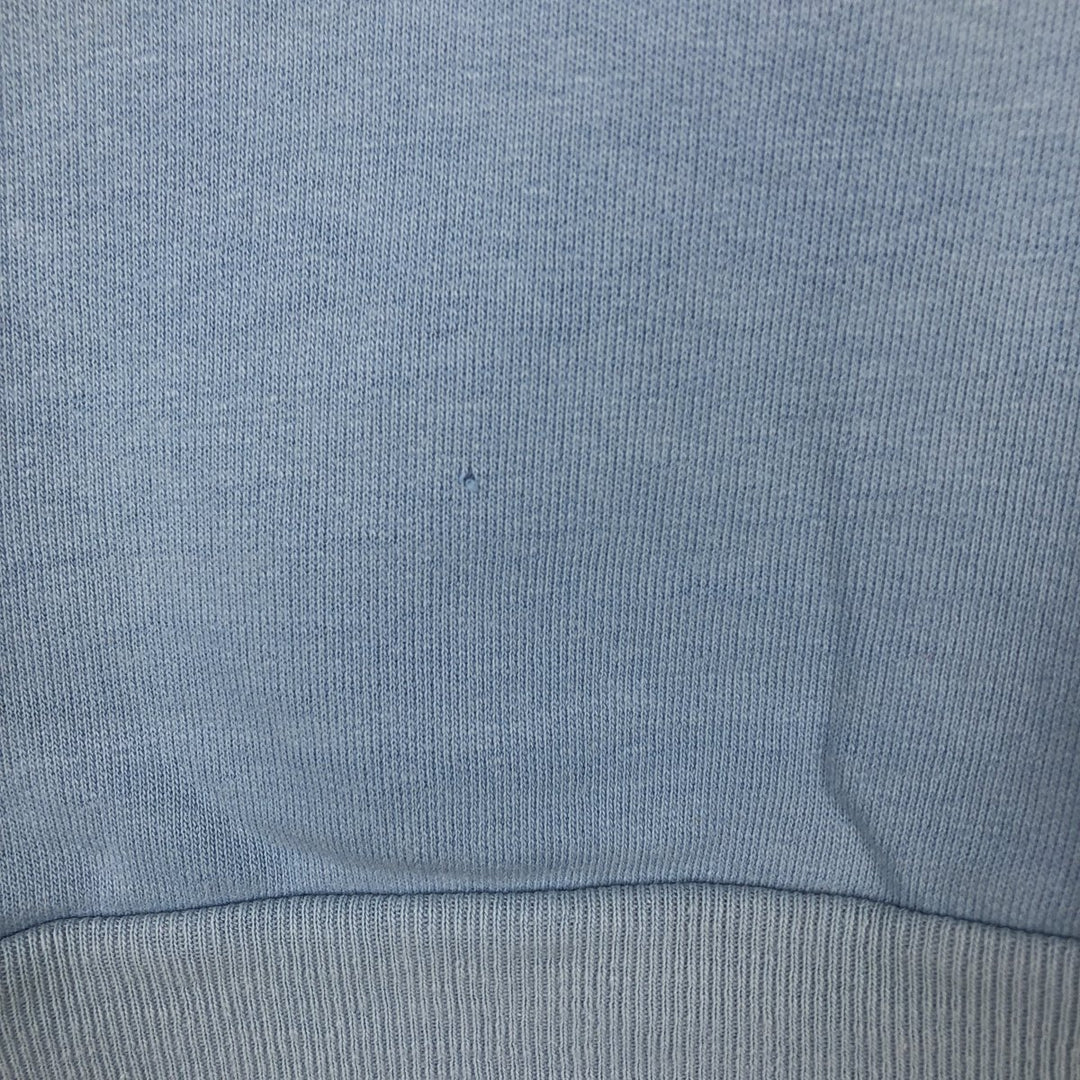 1970'S Galtsand flock print college sweatshirt, made in France, men's size M equivalent, vintage. Pima Cotton Blue type light blue Vintage Second Hand
