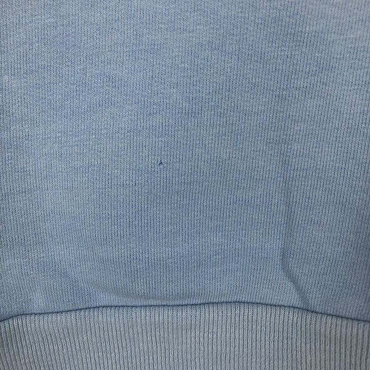 1970'S Galtsand flock print college sweatshirt, made in France, men's size M equivalent, vintage. Pima Cotton Blue type light blue Vintage Second Hand