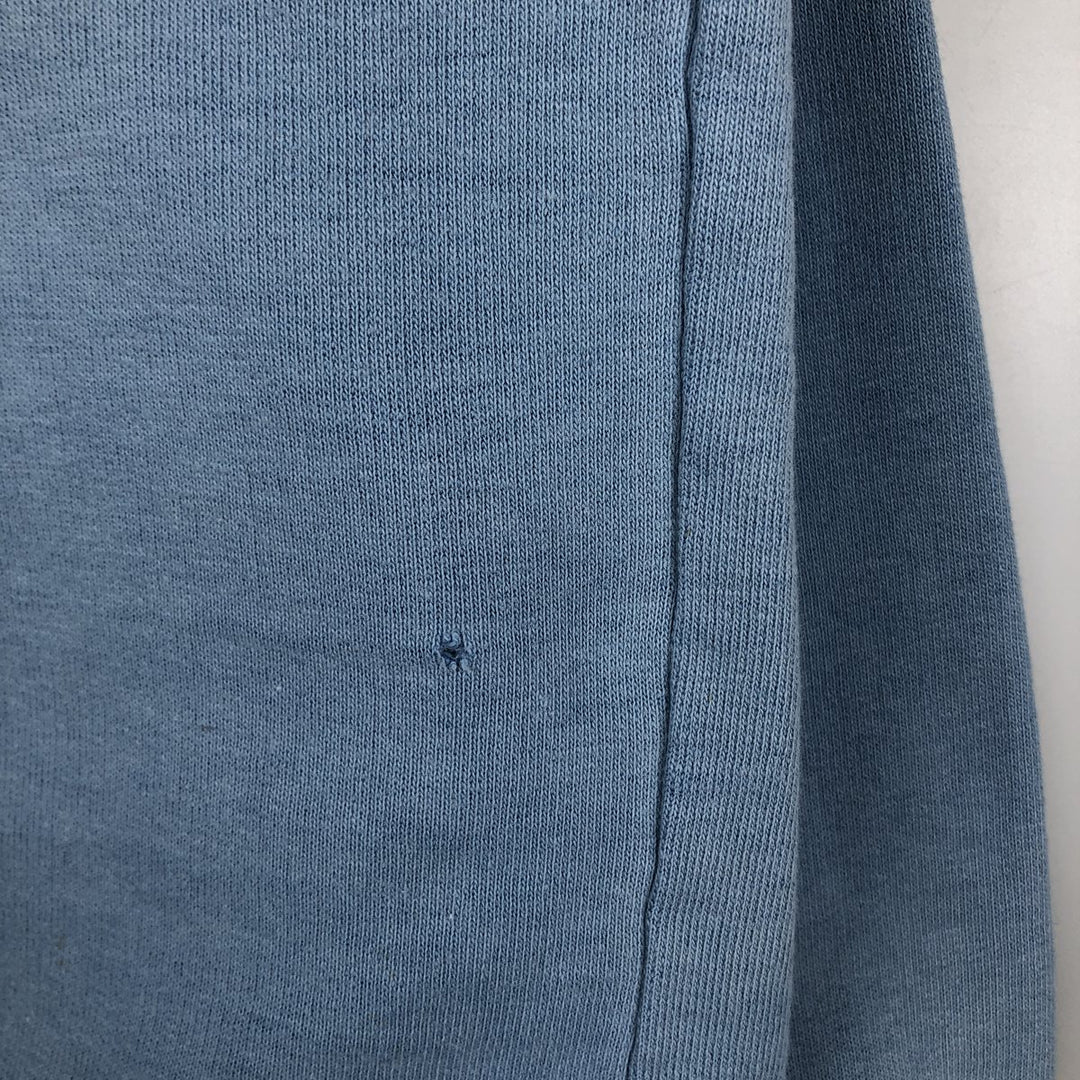1970'S Galtsand flock print college sweatshirt, made in France, men's size M equivalent, vintage. Pima Cotton Blue type light blue Vintage Second Hand