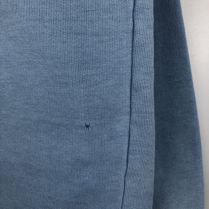 1970'S Galtsand flock print college sweatshirt, made in France, men's size M equivalent, vintage. Pima Cotton Blue type light blue Vintage Second Hand