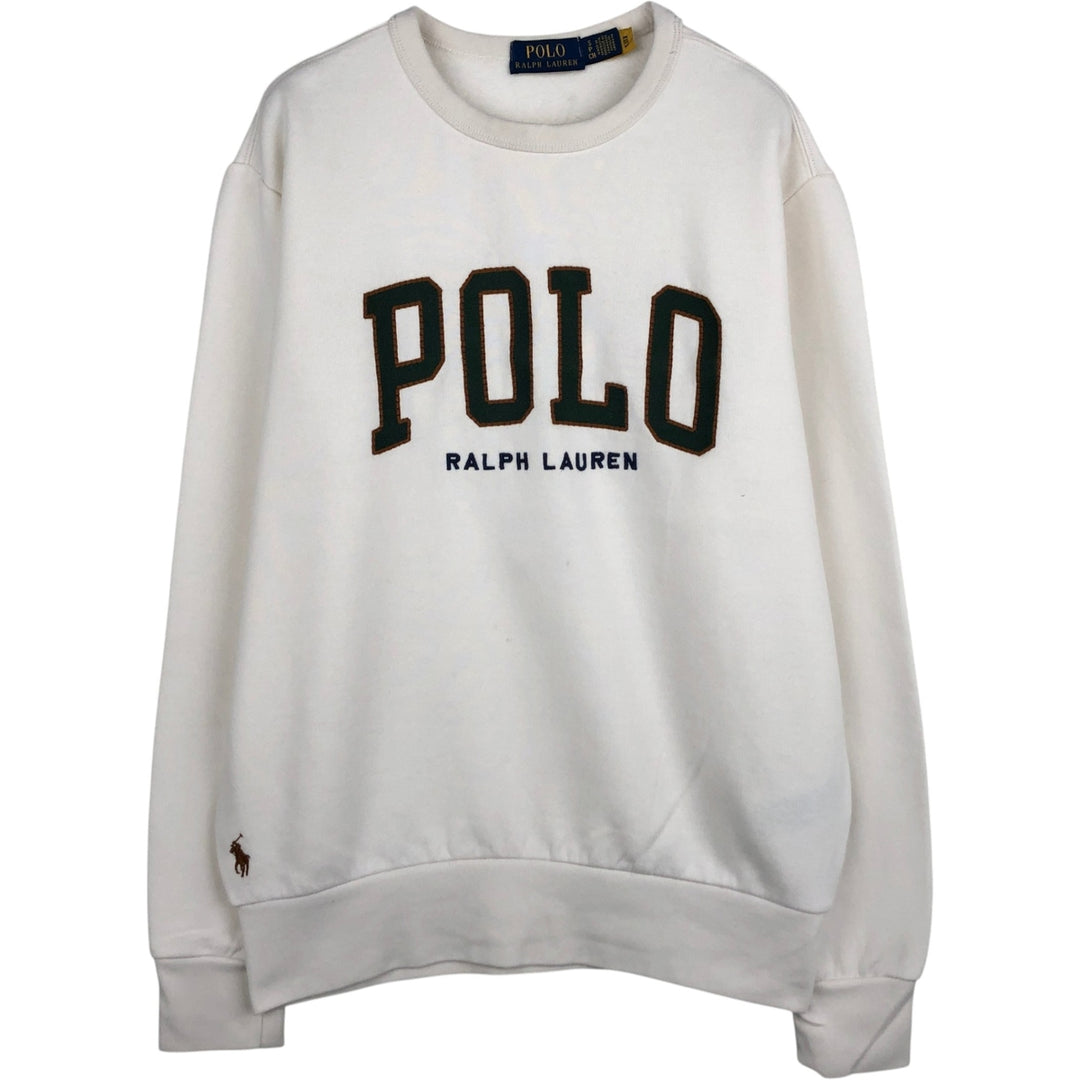 Ralph Lauren POLO RALPH LAUREN logo sweatshirt, men's size S cotton white type Vintage Second Hand