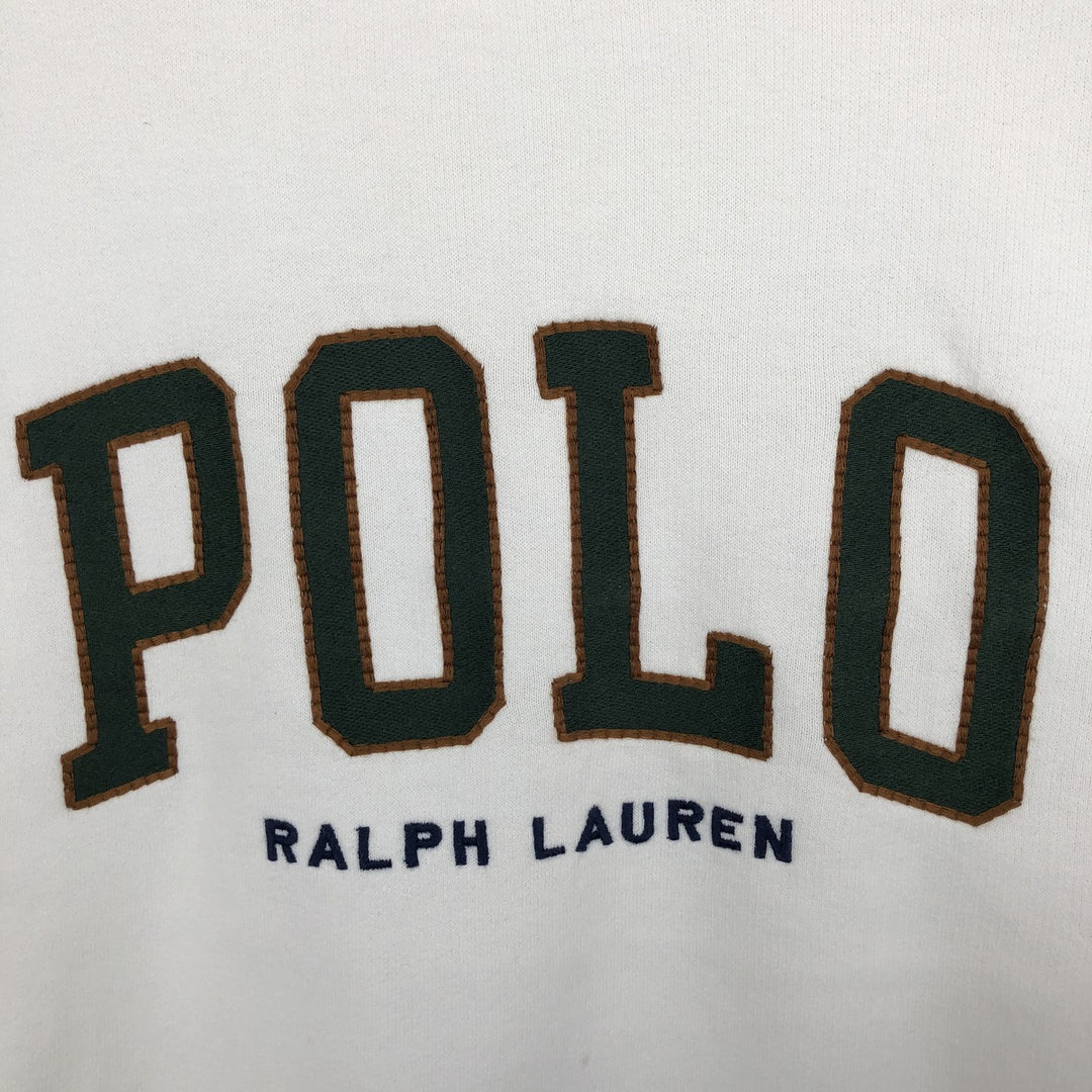 Ralph Lauren POLO RALPH LAUREN logo sweatshirt, men's size S cotton white type Vintage Second Hand