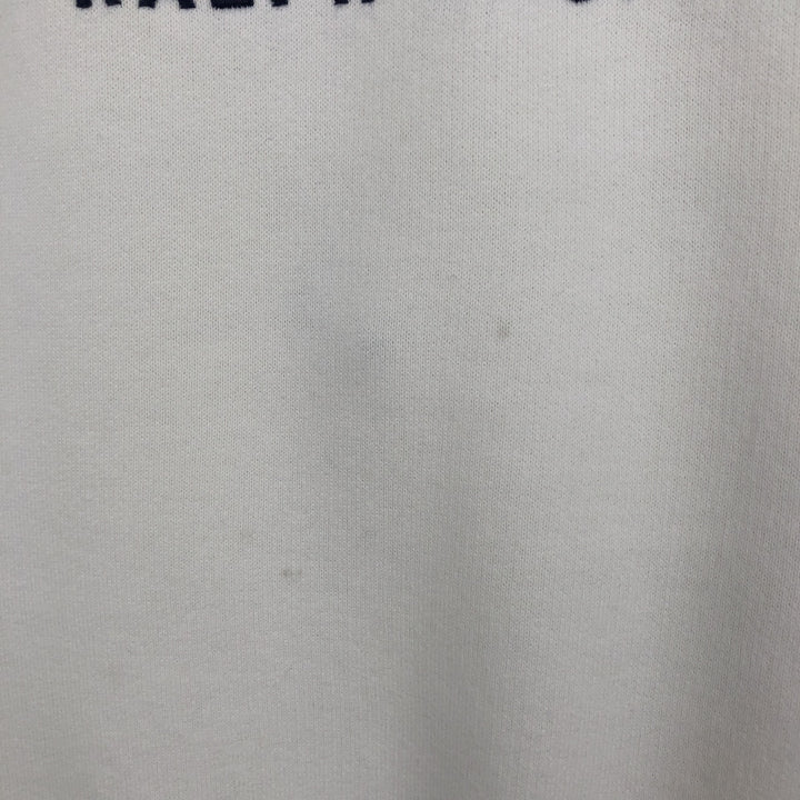Ralph Lauren POLO RALPH LAUREN logo sweatshirt, men's size S cotton white type Vintage Second Hand