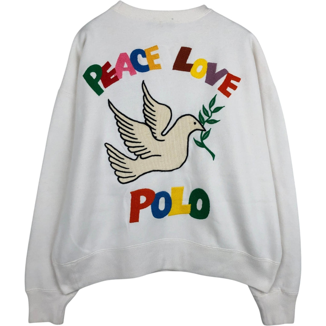 Ralph Lauren POLO RALPH LAUREN sweatshirt, men's size S cotton white type Vintage Second Hand