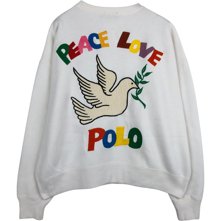 Ralph Lauren POLO RALPH LAUREN sweatshirt, men's size S cotton white type Vintage Second Hand