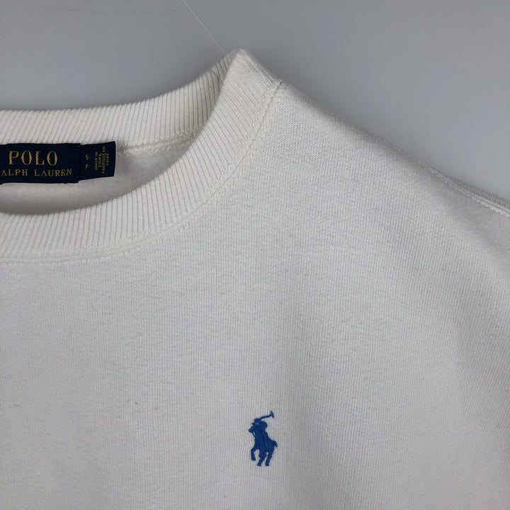 Ralph Lauren POLO RALPH LAUREN sweatshirt, men's size S cotton white type Vintage Second Hand