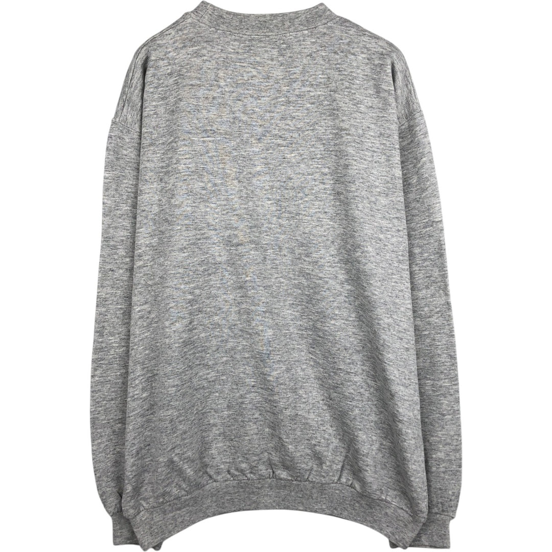 Wrangler Printed Logo Sweatshirt, Men's Size L (equivalent to L), Crew Neck, Long Sleeves cotton gray type Vintage Second Hand