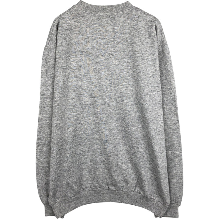 Wrangler Printed Logo Sweatshirt, Men's Size L (equivalent to L), Crew Neck, Long Sleeves cotton gray type Vintage Second Hand