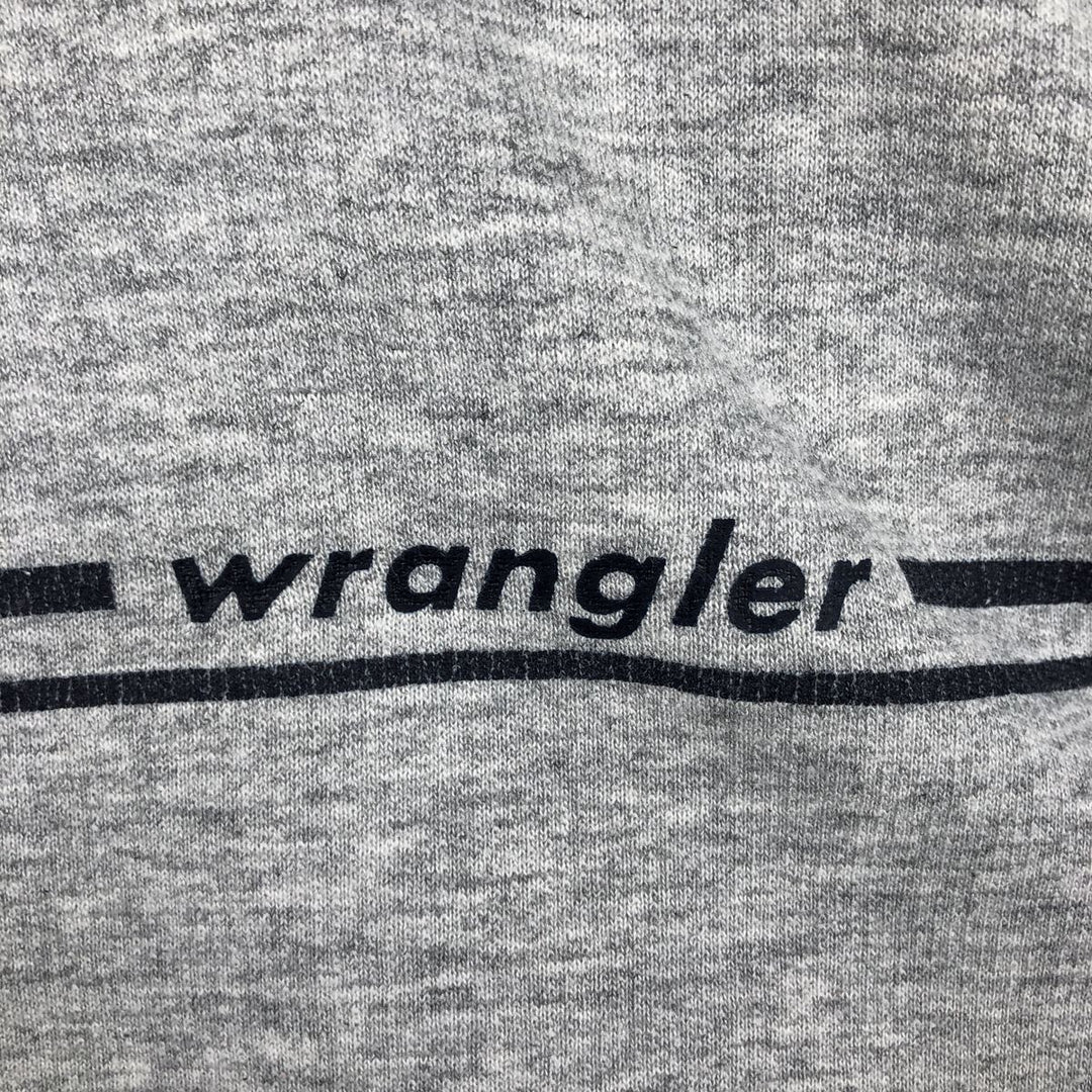 Wrangler Printed Logo Sweatshirt, Men's Size L (equivalent to L), Crew Neck, Long Sleeves cotton gray type Vintage Second Hand