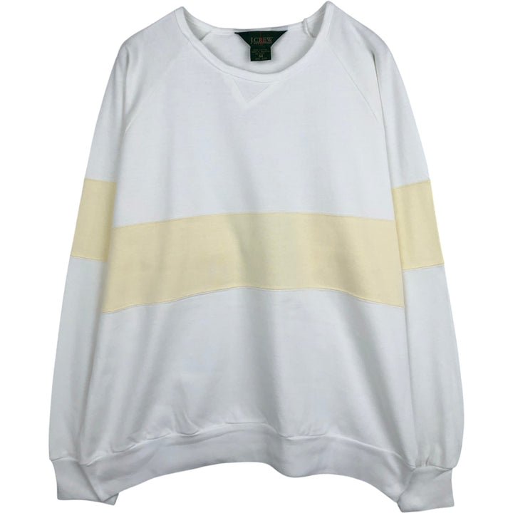 90'S J.Crew OUTFITTERS sweatshirt, men's size M (approx.), vintage. cotton white type Vintage Second Hand