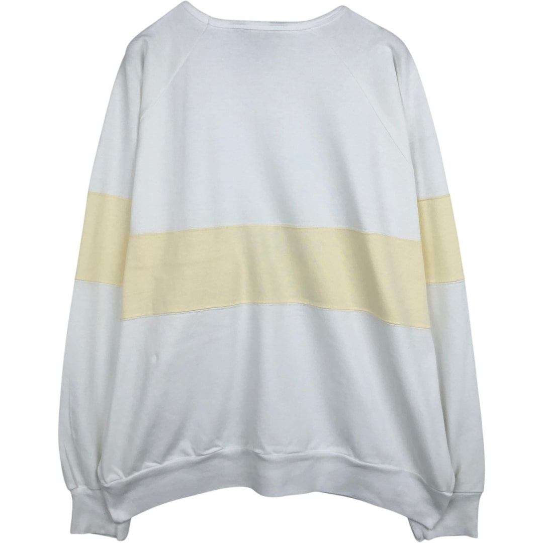 90'S J.Crew OUTFITTERS sweatshirt, men's size M (approx.), vintage. cotton white type Vintage Second Hand